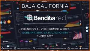 Intención al voto para gobernadores en 2027 – Baja California enero 2026